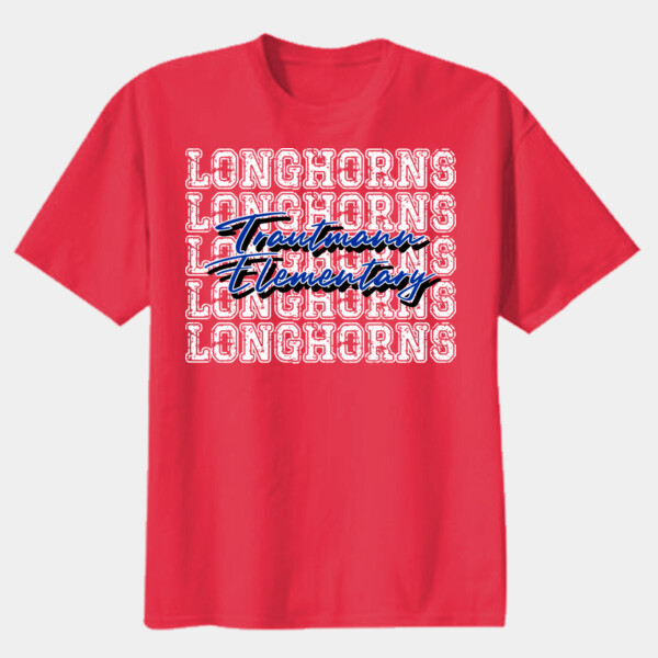 LONGHORNS Blue 05A-903 - Youth Heavy Cotton 100% Cotton T Shirt Thumbnail