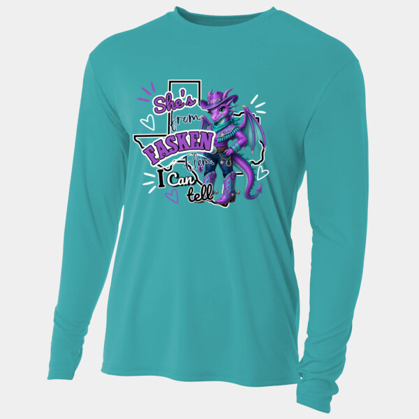 She's From Fasken Elem. I Can Tell 05B-300 - Adult Cooling Performance Long Sleeve Tee Thumbnail
