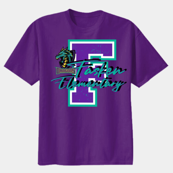 Fasken Elementary 05B-305 - Youth Heavy Cotton 100% Cotton T Shirt Thumbnail