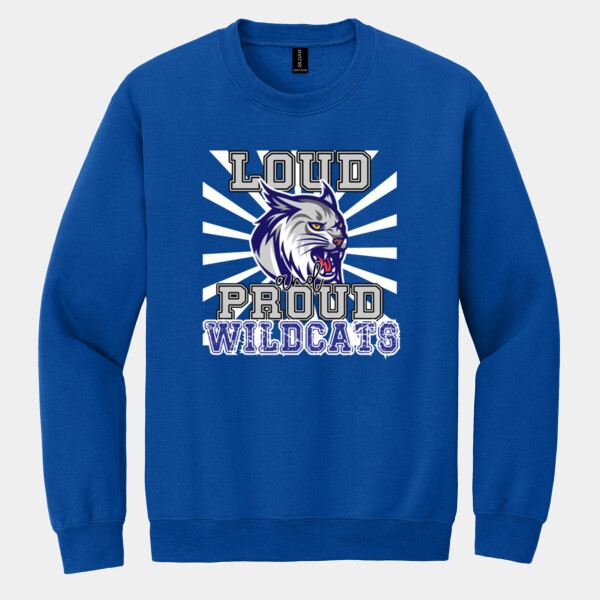 Loud & Proud Wildcats 06A-902 - Heavy Blend Crewneck Sweatshirt Thumbnail