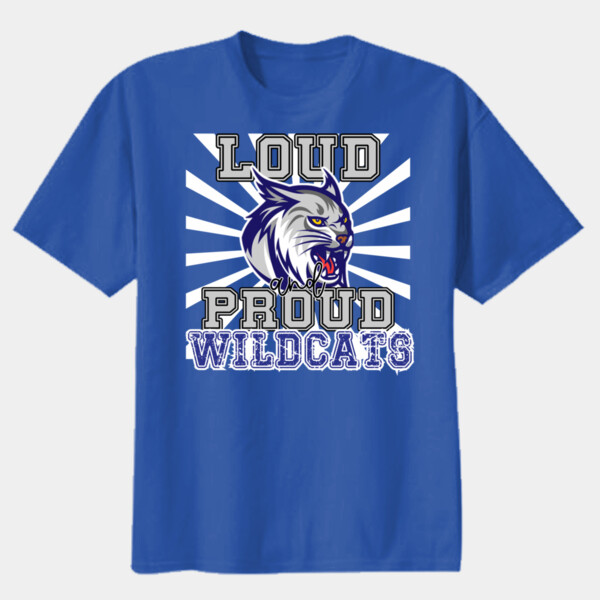 Loud & Proud Wildcats 06A-902 - Youth Heavy Cotton 100% Cotton T Shirt Thumbnail
