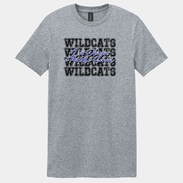 Los Obispos Middle School Wildcats 4X Black 06A-905 - Adult Softstyle ® T Shirt Thumbnail