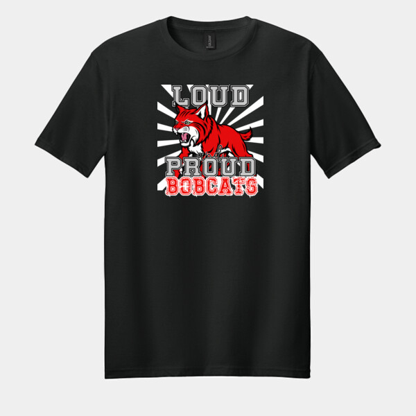 Loud and Proud Bobcats 07A-102 - Adult Softstyle ® T Shirt Thumbnail