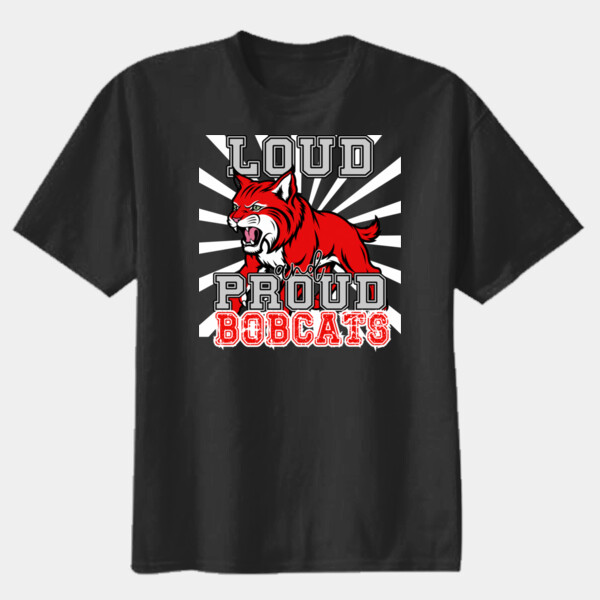 Loud and Proud Bobcats 07A-102 - Youth Heavy Cotton 100% Cotton T Shirt Thumbnail