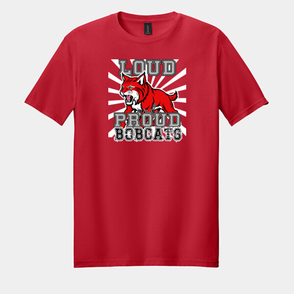 Loud and Proud Bobcats 07A-103 - Adult Softstyle ® T Shirt Thumbnail