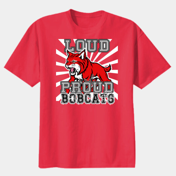 Loud and Proud Bobcats 07A-103 - Youth Heavy Cotton 100% Cotton T Shirt Thumbnail