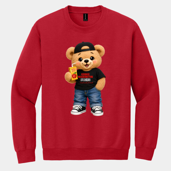 George Washington Bobcats – Loud and Proud Bear 07A-107 - Heavy Blend Crewneck Sweatshirt Thumbnail