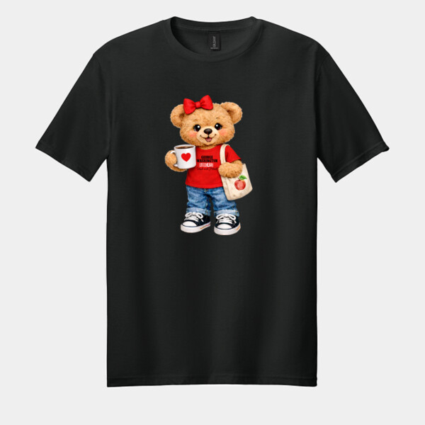 George Washington Bobcats – Loud and Proud Bear 07A-108 - Adult Softstyle ® T Shirt Thumbnail