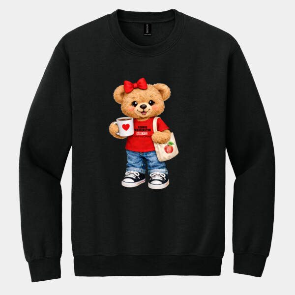 George Washington Bobcats – Loud and Proud Bear 07A-108 - Heavy Blend Crewneck Sweatshirt Thumbnail