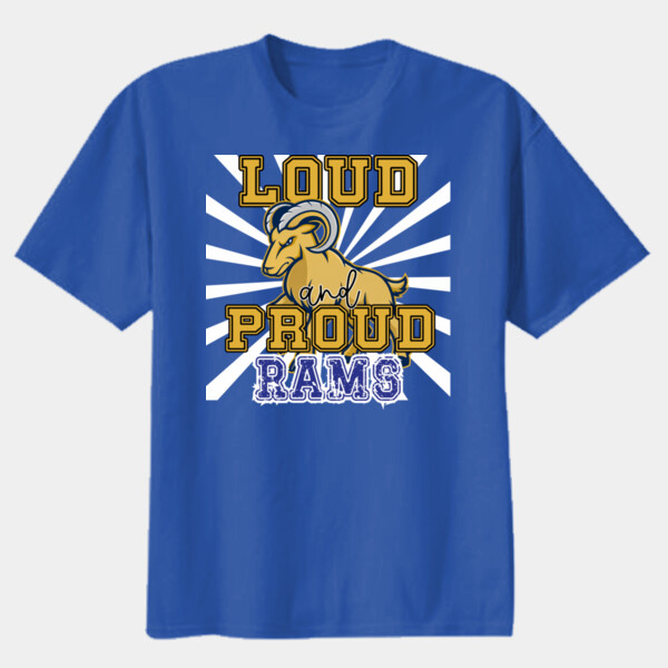 Loud and Proud Rams 07A-202 - Youth Heavy Cotton 100% Cotton T Shirt Thumbnail