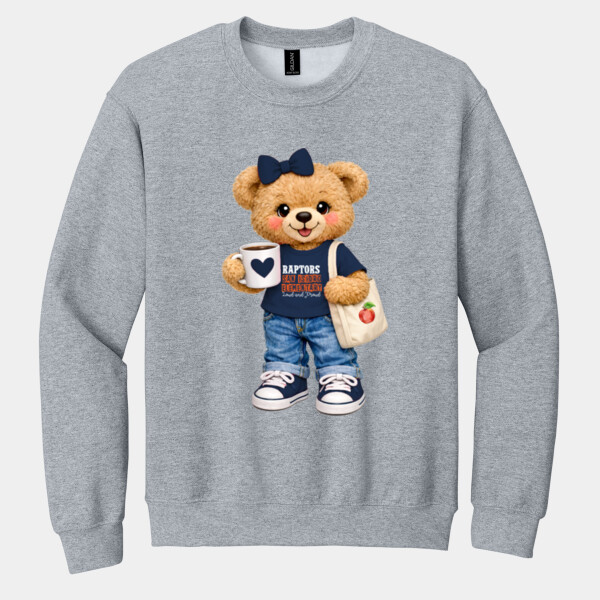 Raptors San Isidro Elementary – Loud and Proud Bear 05D-001 - Heavy Blend Crewneck Sweatshirt Thumbnail