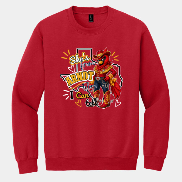 She's From Arndt Elementary I Can Tell 05A-702 - Heavy Blend Crewneck Sweatshirt Thumbnail