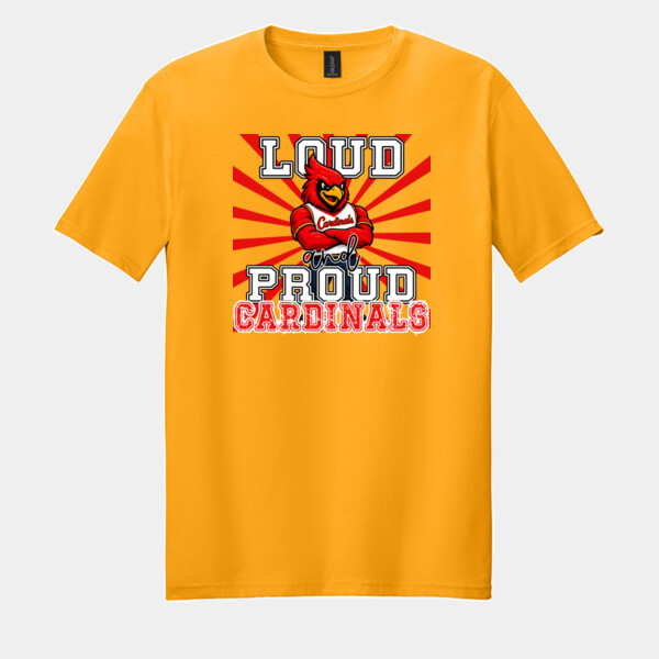 Loud and Proud Cardinals Red 05A-704 - Adult Softstyle ® T Shirt Thumbnail