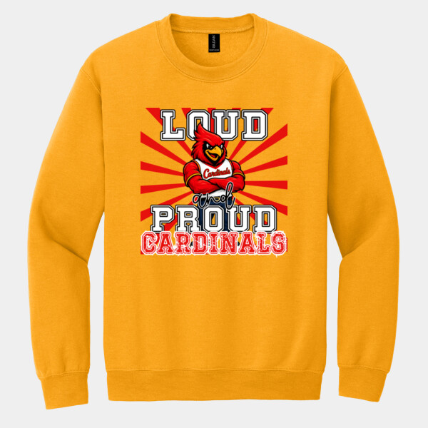 Loud and Proud Cardinals Red 05A-704 - Heavy Blend Crewneck Sweatshirt Thumbnail