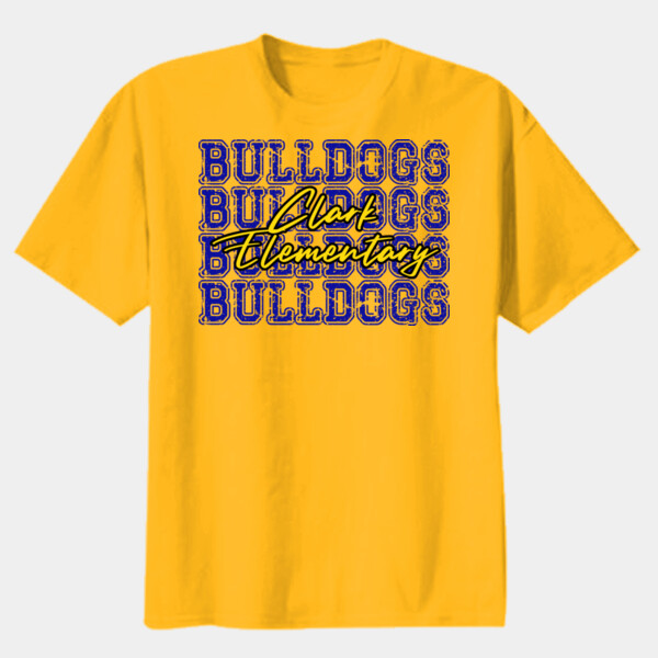 Clark Elementary Bulldogs 05B-003 - Youth Heavy Cotton 100% Cotton T Shirt Thumbnail