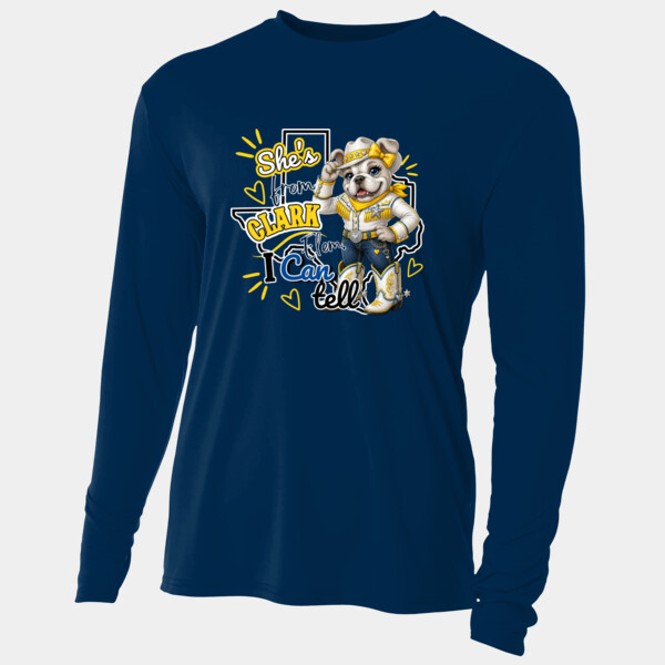 She's From Clark Elementary I Can Tell 05B-000 - Adult Cooling Performance Long Sleeve Tee Thumbnail