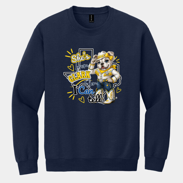 She's From Clark Elementary I Can Tell 05B-000 - Heavy Blend Crewneck Sweatshirt Thumbnail