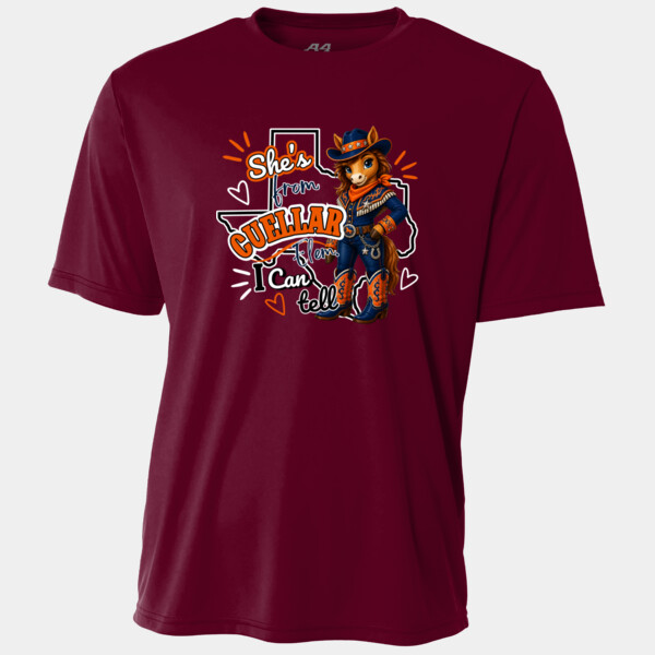 She's From Cuellar Elementary I Can Tell 05B-100 - Adult Cooling Performance Short Sleeve Tee Thumbnail
