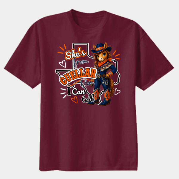 She's From Cuellar Elementary I Can Tell 05B-100 - Youth Heavy Cotton 100% Cotton T Shirt Thumbnail