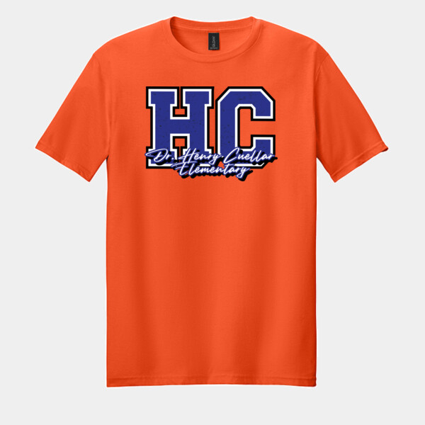 Dr. Henry Cuellar Elementary (Blue) 05B-101 - Adult Softstyle ® T Shirt Thumbnail