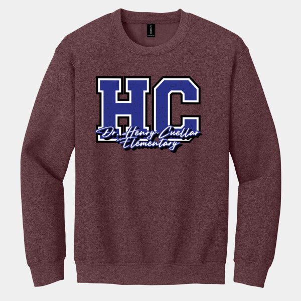 Dr. Henry Cuellar Elementary (Blue) 05B-101 - Heavy Blend Crewneck Sweatshirt Thumbnail