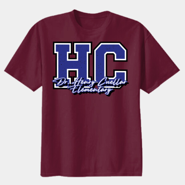 Dr. Henry Cuellar Elementary (Blue) 05B-101 - Youth Heavy Cotton 100% Cotton T Shirt Thumbnail
