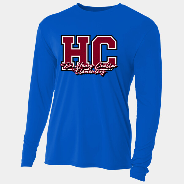 Dr. Henry Cuellar Elementary (Maroon) 05B-102 - Adult Cooling Performance Long Sleeve Tee Thumbnail