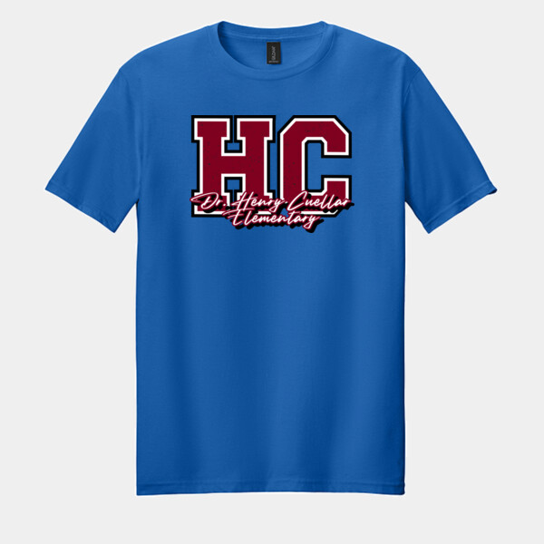 Dr. Henry Cuellar Elementary (Maroon) 05B-102 - Adult Softstyle ® T Shirt Thumbnail