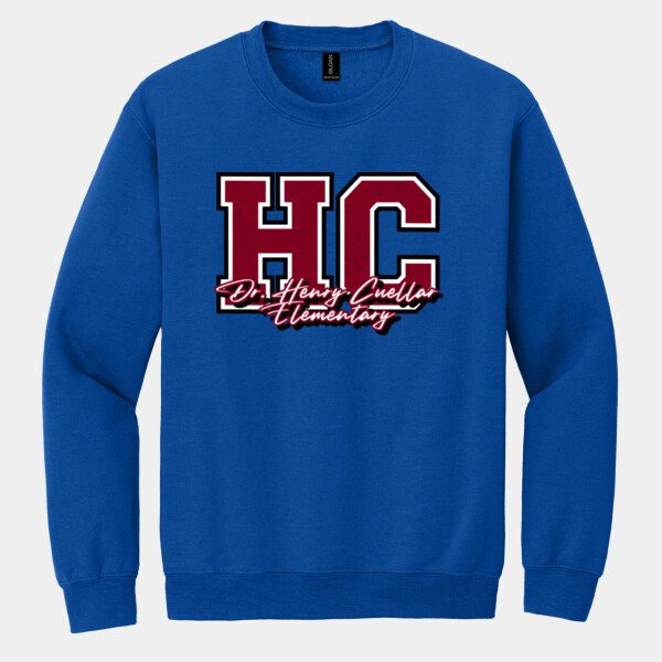 Dr. Henry Cuellar Elementary (Maroon) 05B-102 - Heavy Blend Crewneck Sweatshirt Thumbnail
