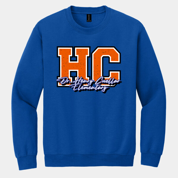 Dr. Henry Cuellar Elementary (Orange) 05B-103 - Heavy Blend Crewneck Sweatshirt Thumbnail