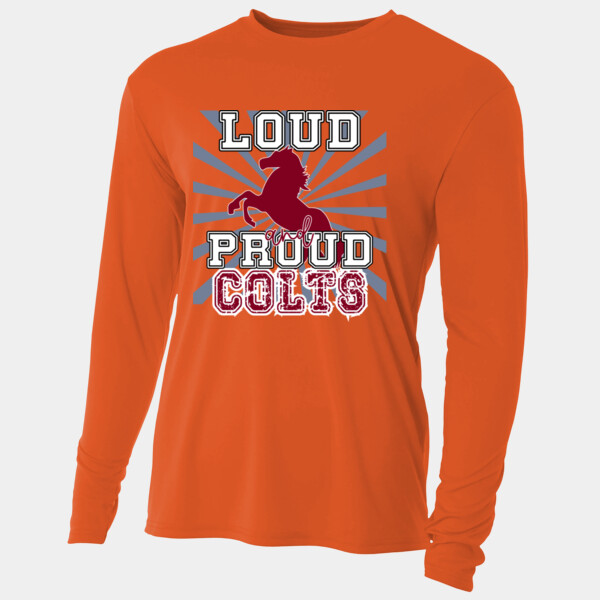 Loud and Proud Colts (Maroon) 05B-104 - Adult Cooling Performance Long Sleeve Tee Thumbnail