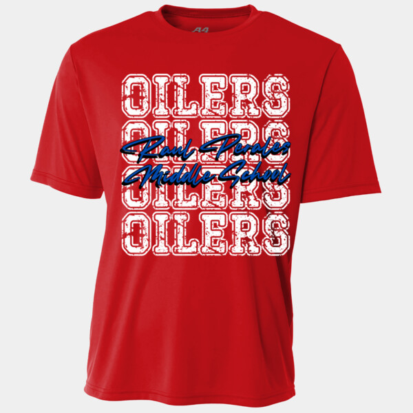 RPMS Oilers Repeating Background – Blue Script 07A-402 - Youth Cooling Performance Short Sleeve Tee Thumbnail
