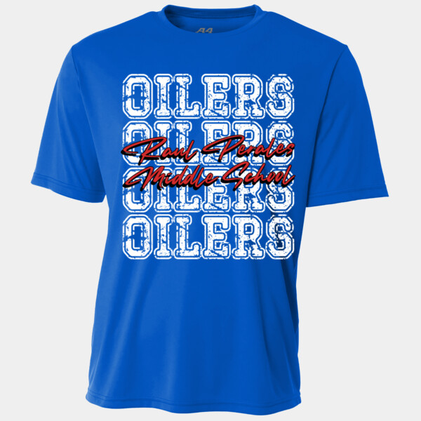 RPMS Oilers Repeating Background – Red Script 07A-403 - Youth Cooling Performance Short Sleeve Tee Thumbnail