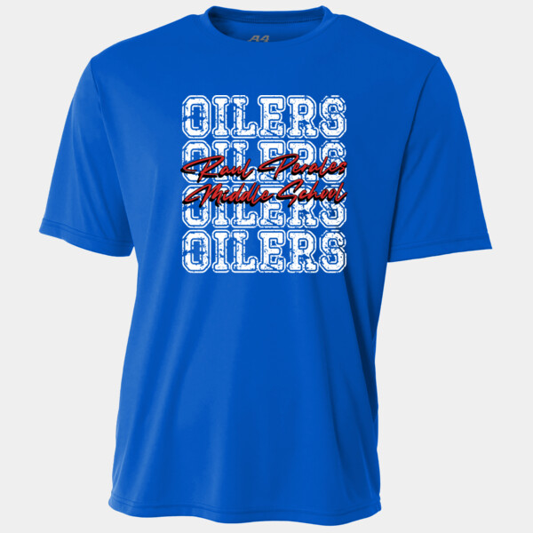 RPMS Oilers Repeating Background – Red Script 07A-403 - Adult Cooling Performance Short Sleeve Tee Thumbnail