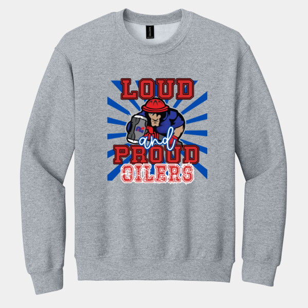 Loud and Proud Oilers – Blue Rays 07A-406 - Heavy Blend Crewneck Sweatshirt Thumbnail