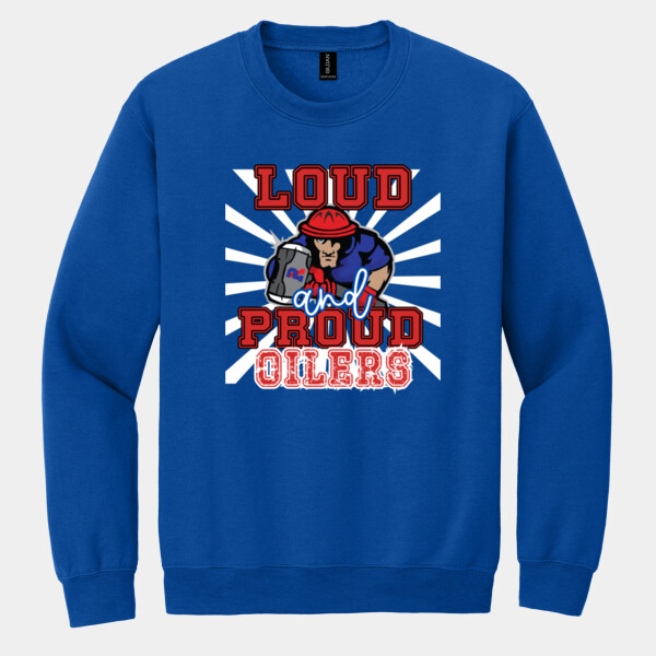 Loud and Proud Oilers – White Rays 07A-407 - Heavy Blend Crewneck Sweatshirt Thumbnail