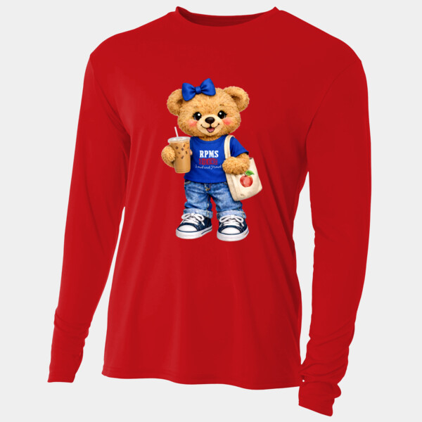 RPMS Oilers Plush Bear – Blue 07A-408 - Adult Cooling Performance Long Sleeve Tee Thumbnail