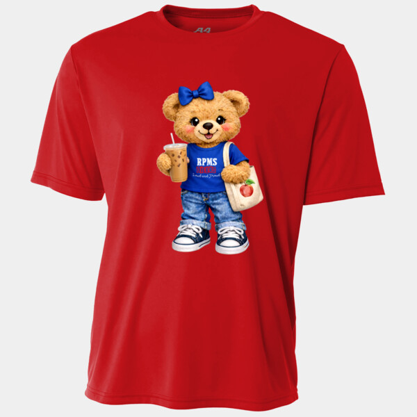 RPMS Oilers Plush Bear – Blue 07A-408 - Adult Cooling Performance Short Sleeve Tee Thumbnail