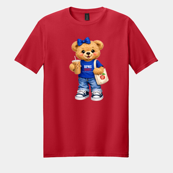 RPMS Oilers Plush Bear – Blue 07A-408 - Adult Softstyle ® T Shirt Thumbnail
