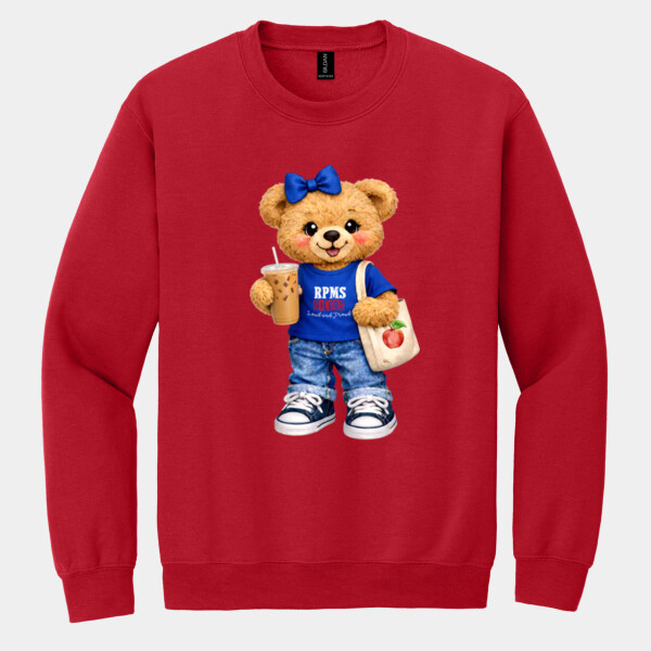 RPMS Oilers Plush Bear – Blue 07A-408 - Heavy Blend Crewneck Sweatshirt Thumbnail