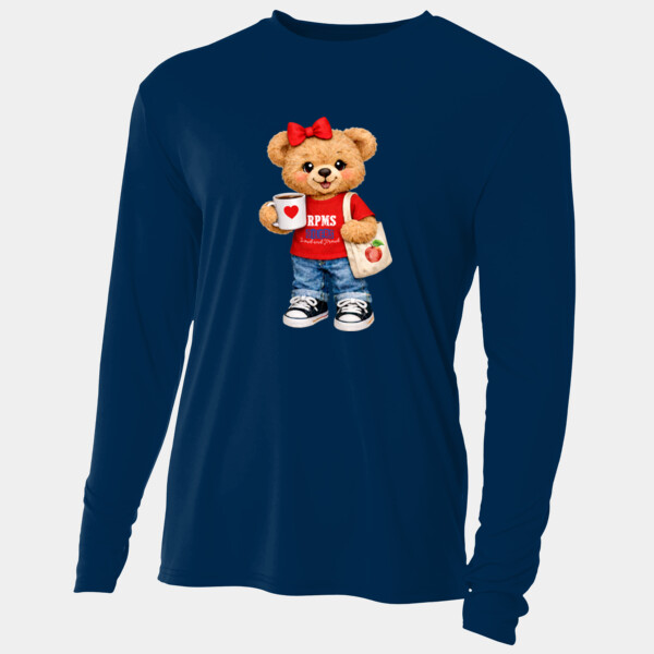 RPMS Oilers Plush Bear – Red 07A-409 - Adult Cooling Performance Long Sleeve Tee Thumbnail