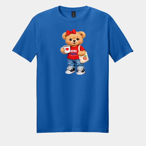RPMS Oilers Plush Bear – Red 07A-409 - Adult Softstyle ® T Shirt Thumbnail