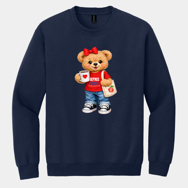 RPMS Oilers Plush Bear – Red 07A-409 - Heavy Blend Crewneck Sweatshirt Thumbnail