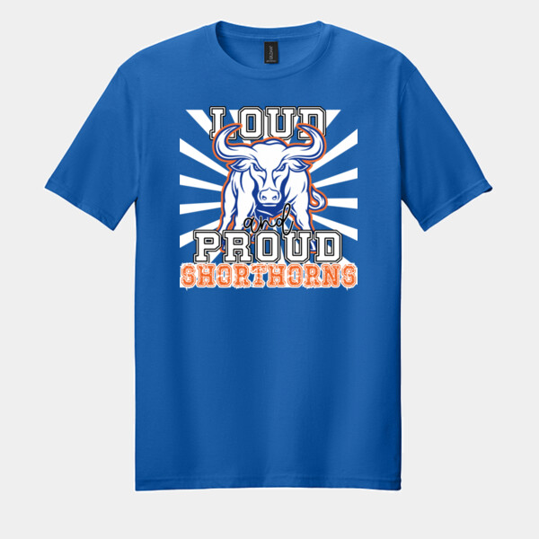 Loud and Proud Shorthorns 07A-306 - Adult Softstyle ® T Shirt Thumbnail