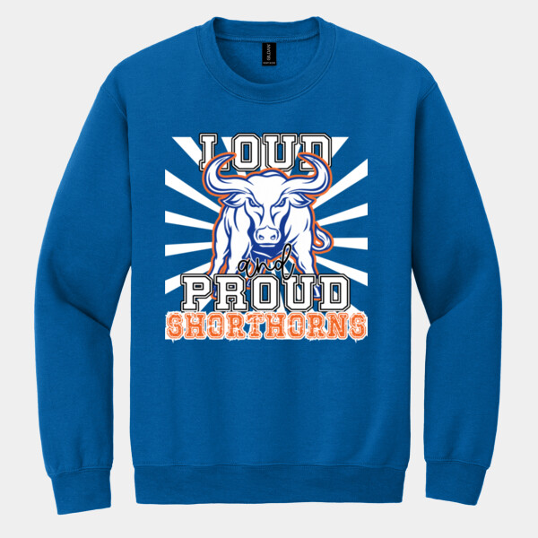 Loud and Proud Shorthorns 07A-306 - Heavy Blend Crewneck Sweatshirt Thumbnail