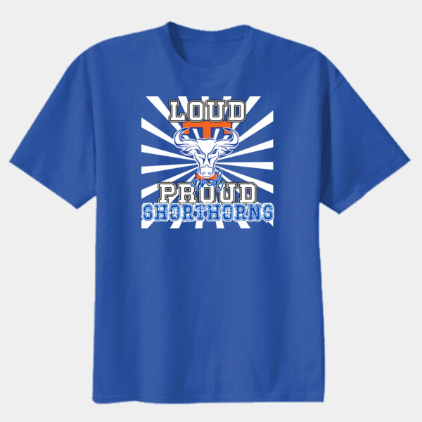Loud and Proud Shorthorns 07A-308 - Youth Heavy Cotton 100% Cotton T Shirt Thumbnail