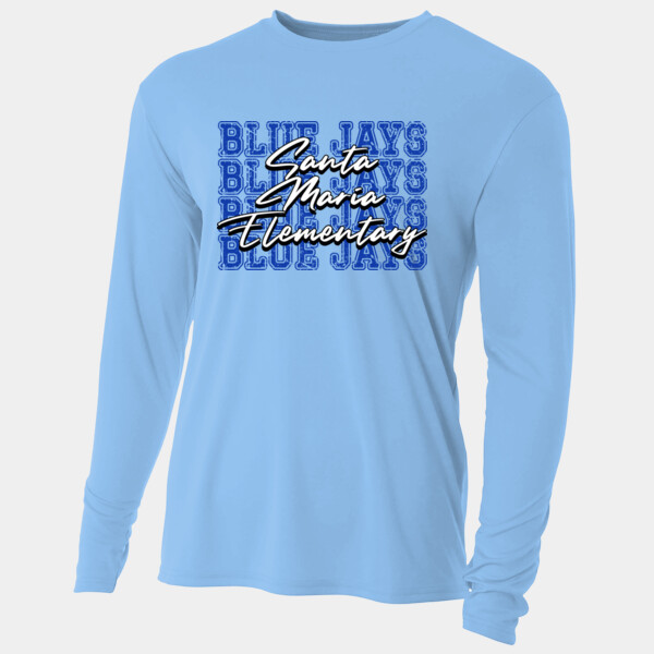 Santa Maria Elementary – Repeating Blue Jays 03-706 - Adult Cooling Performance Long Sleeve Tee Thumbnail