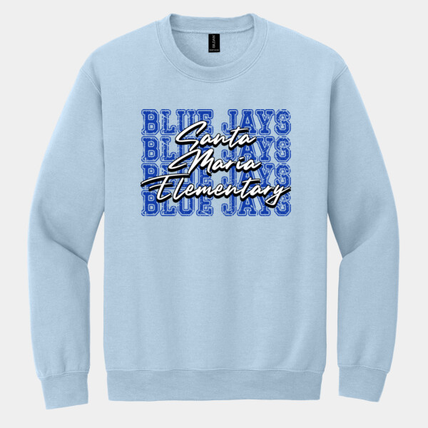 Santa Maria Elementary – Repeating Blue Jays 03-706 - Heavy Blend Crewneck Sweatshirt Thumbnail