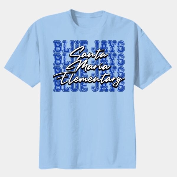 Santa Maria Elementary – Repeating Blue Jays 03-706 - Youth Heavy Cotton 100% Cotton T Shirt Thumbnail