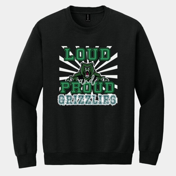 Loud and Proud Grizzlies 07A-502 - Heavy Blend Crewneck Sweatshirt Thumbnail